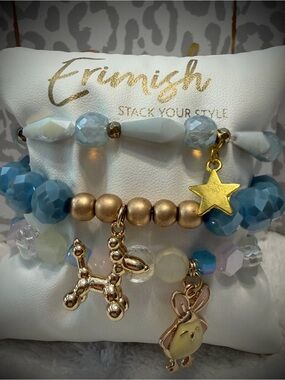 New ERIMISH Bracelets 3 Pc- Balloon Dog - Custom Regular, Kids or Extended Size